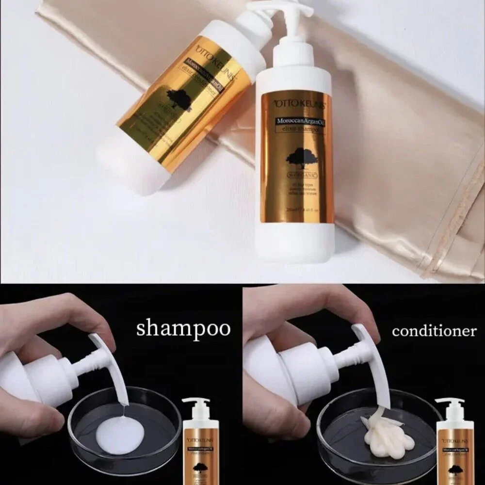 Otto Keunis Moroccan Argan Oil Elixir Shampoo &‎ Conditioner, Curly Hair, Mask.